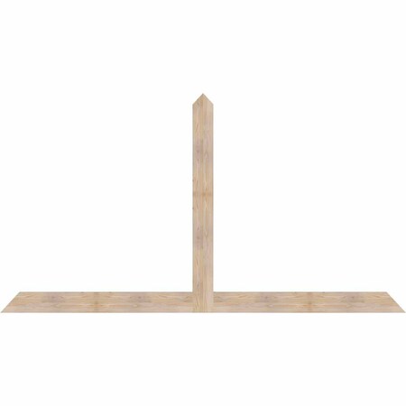 Ekena Millwork Portland Smooth Timber Gable Bracket, Douglas Fir, 108"W x 58"H x 1 1/2"D x 5 1/2"F, 13/12 Pitch GBW108X58X0206POR00SDF